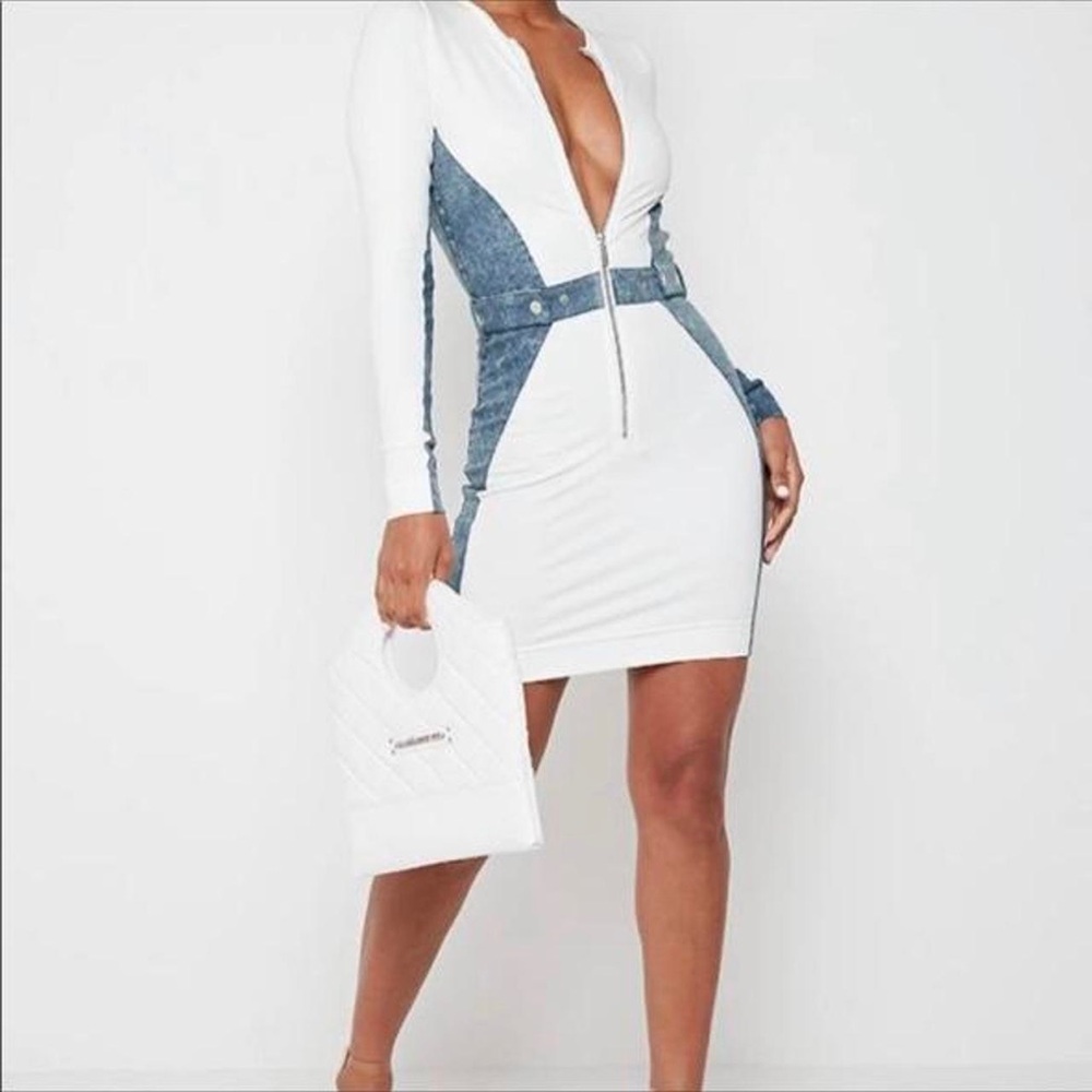Manière De Voir Denim Mini Dress